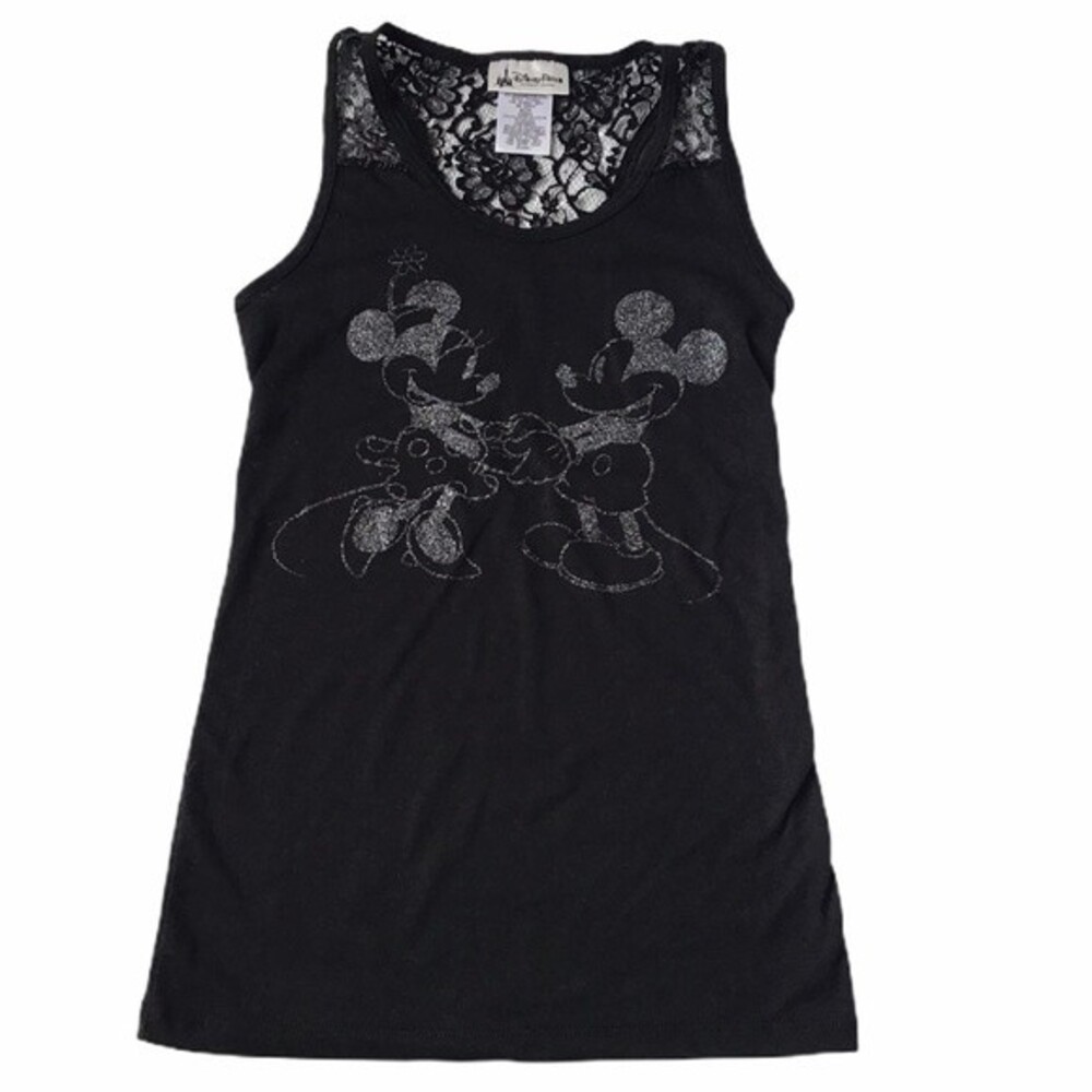 Disney World Black Shimmery Lace Tank